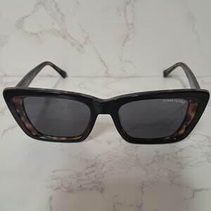 NEW Kenneth Cole Black & Tortoise Cat Eye Sunglasses